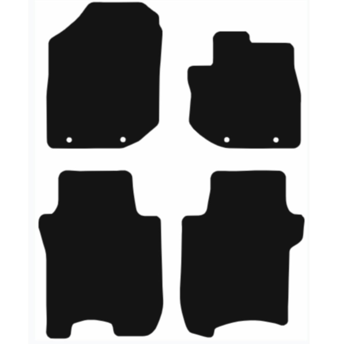 HONDA Jazz 2011-2014 Tailored Fit Car Floor Mats Front & Rear With Non-Slip Backing, All-Weather Protection, Easy to Clean Perfect Fit 4-Pieces Set