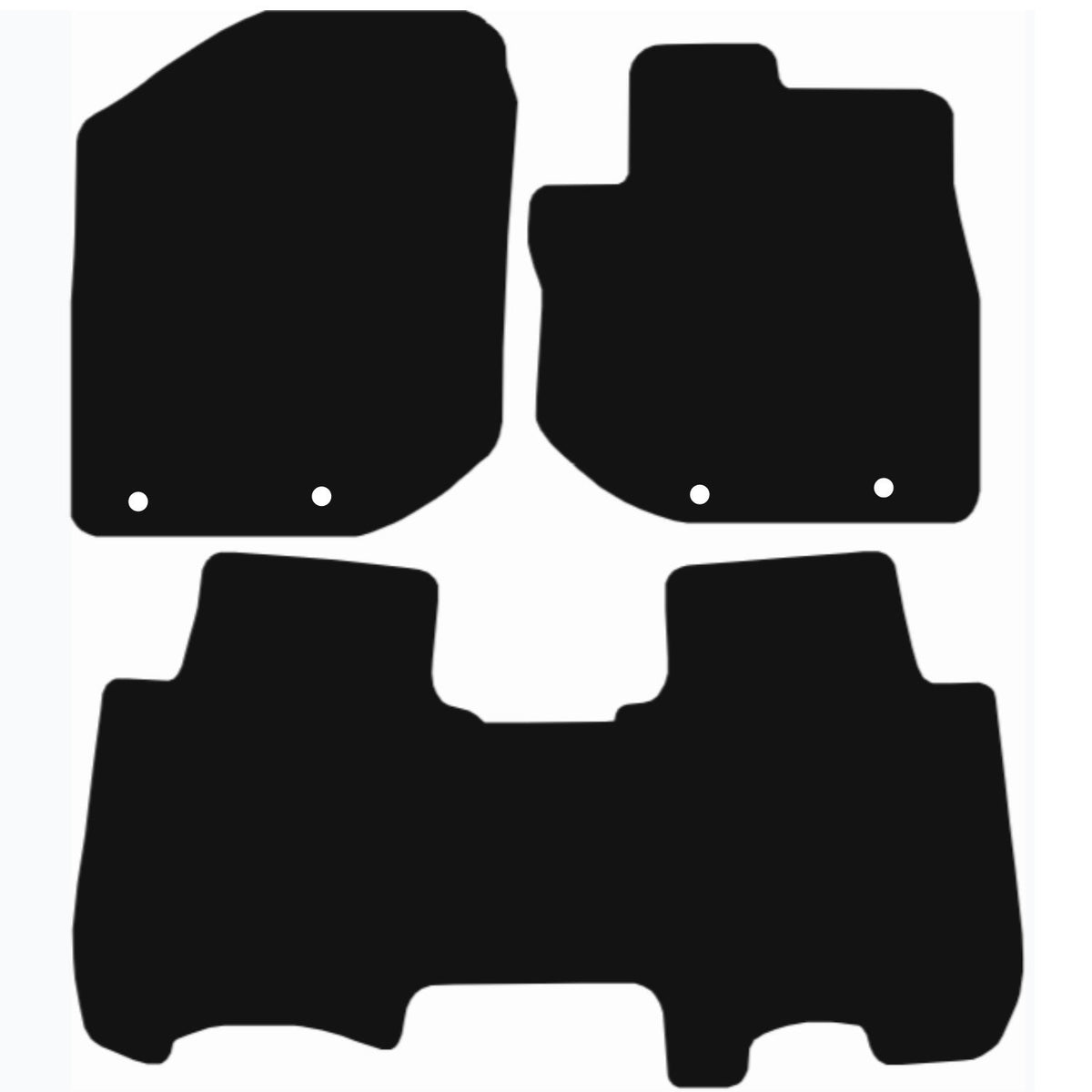 HONDA Jazz 2011-2014 Taxi Version Tailored Fit Car Floor Mats Front & Rear With Non-Slip Backing, All-Weather Protection, Easy to Clean Perfect Fit 3-Pieces Set