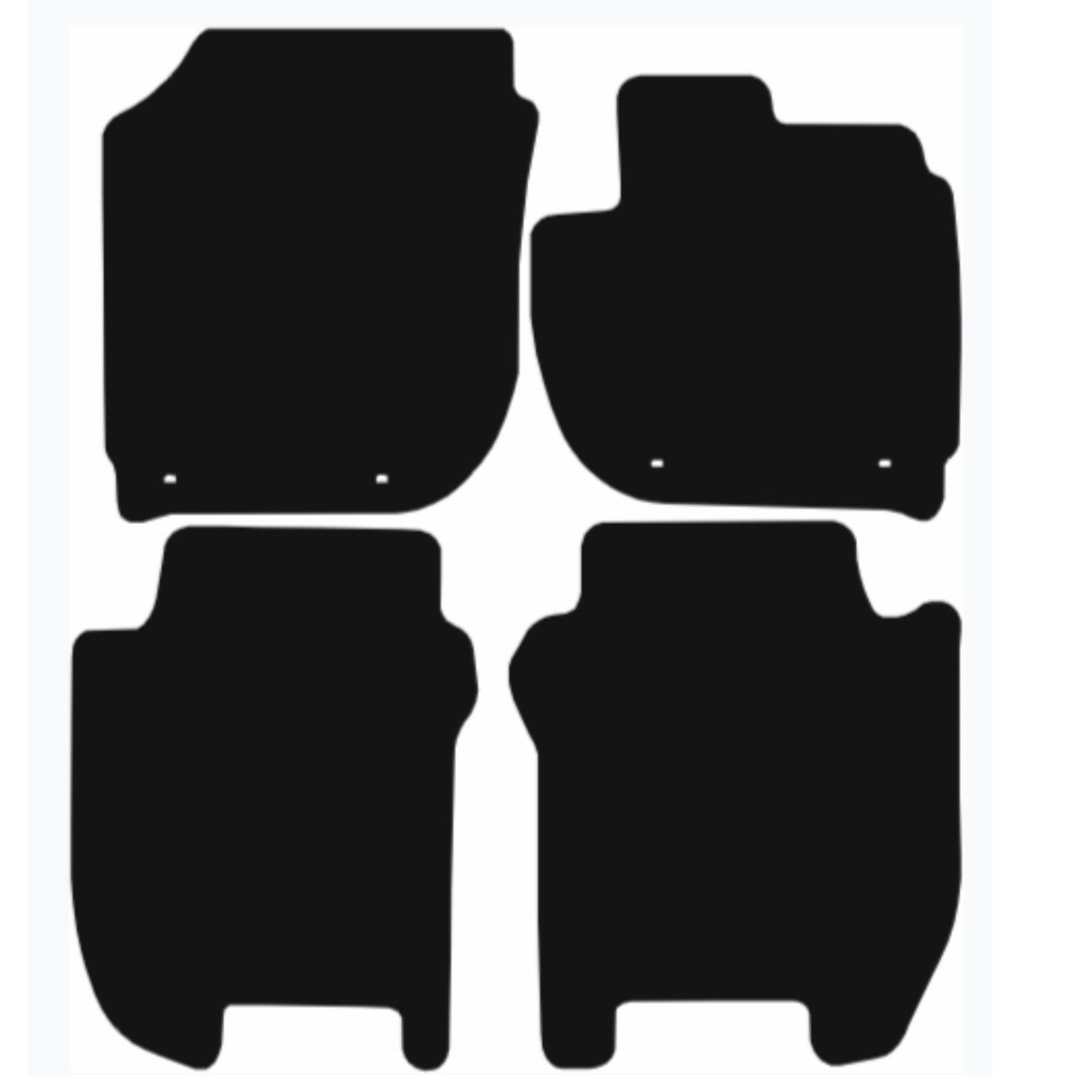 HONDA Jazz 2015-2020 Manual Tailored Fit Car Floor Mats Front & Rear With Non-Slip Backing, All-Weather Protection, Easy to Clean Perfect Fit 4-Pieces Set