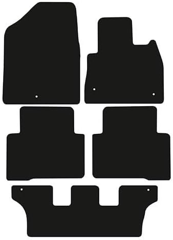 Premium Tailored Car Mat for HYUNDAI Santa Fe 2012-2018 Front & Rear, Anti-Slip, All-Weather Car Mats, Easy to Clean Custom Fit 5-Pieces Set