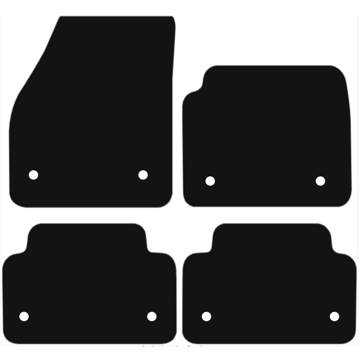 JAGUAR E-Pace 2018-2021 Tailored Fit Car Floor Mats Front & Rear With Non-Slip Backing, All-Weather Protection, Easy to Clean Perfect Fit 4-Pieces Set
