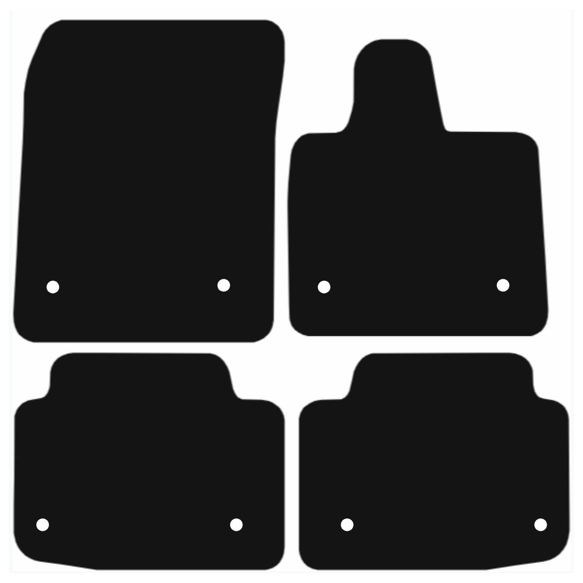 JAGUAR I-Pace 2018-Onwards Tailored Fit Car Floor Mats Front & Rear With Non-Slip Backing, All-Weather Protection, Easy to Clean Perfect Fit 4-Pieces Set