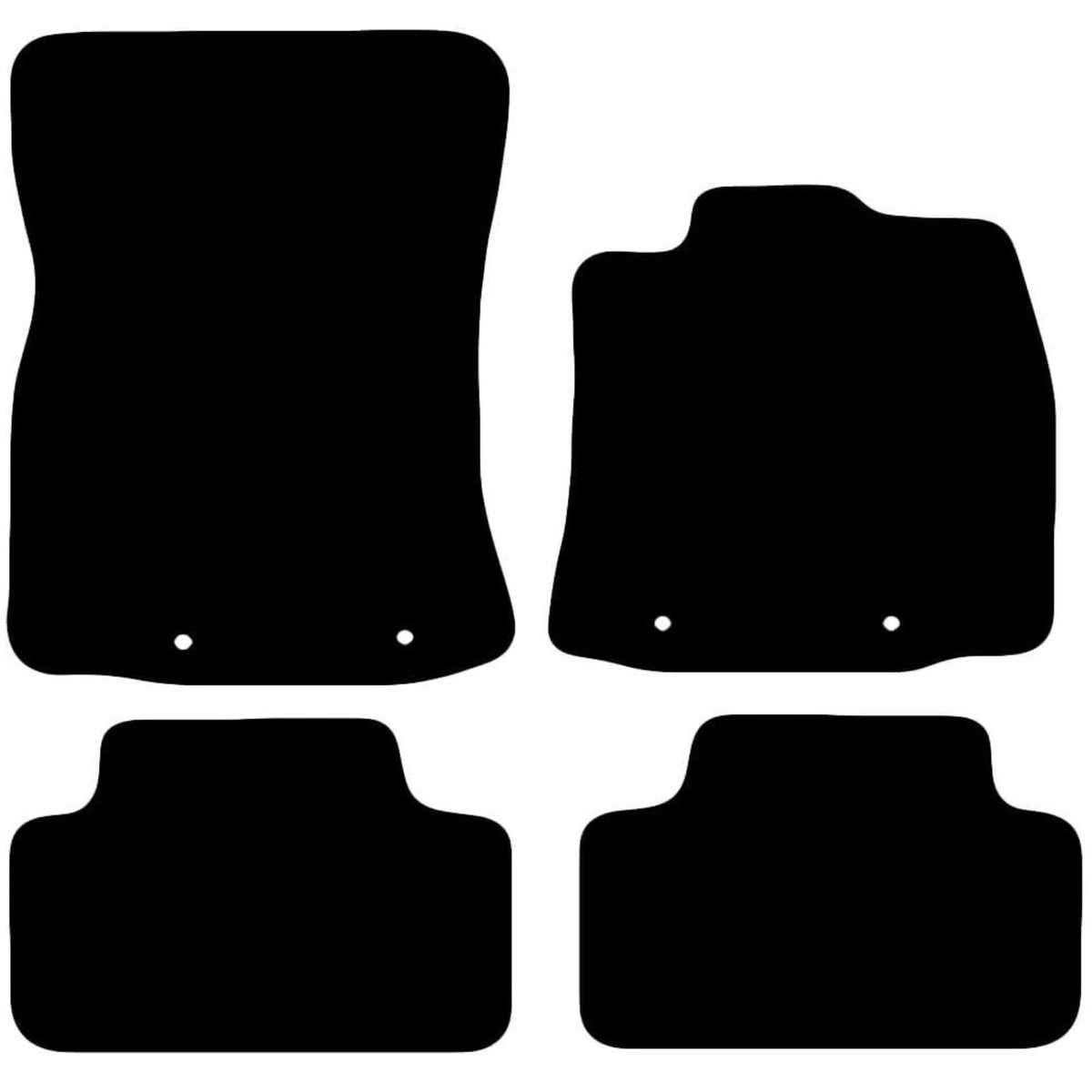 JAGUAR Xj 2010-2019 Tailored Fit Car Floor Mats Front & Rear With Non-Slip Backing, All-Weather Protection, Easy to Clean Perfect Fit 4-Pieces Set