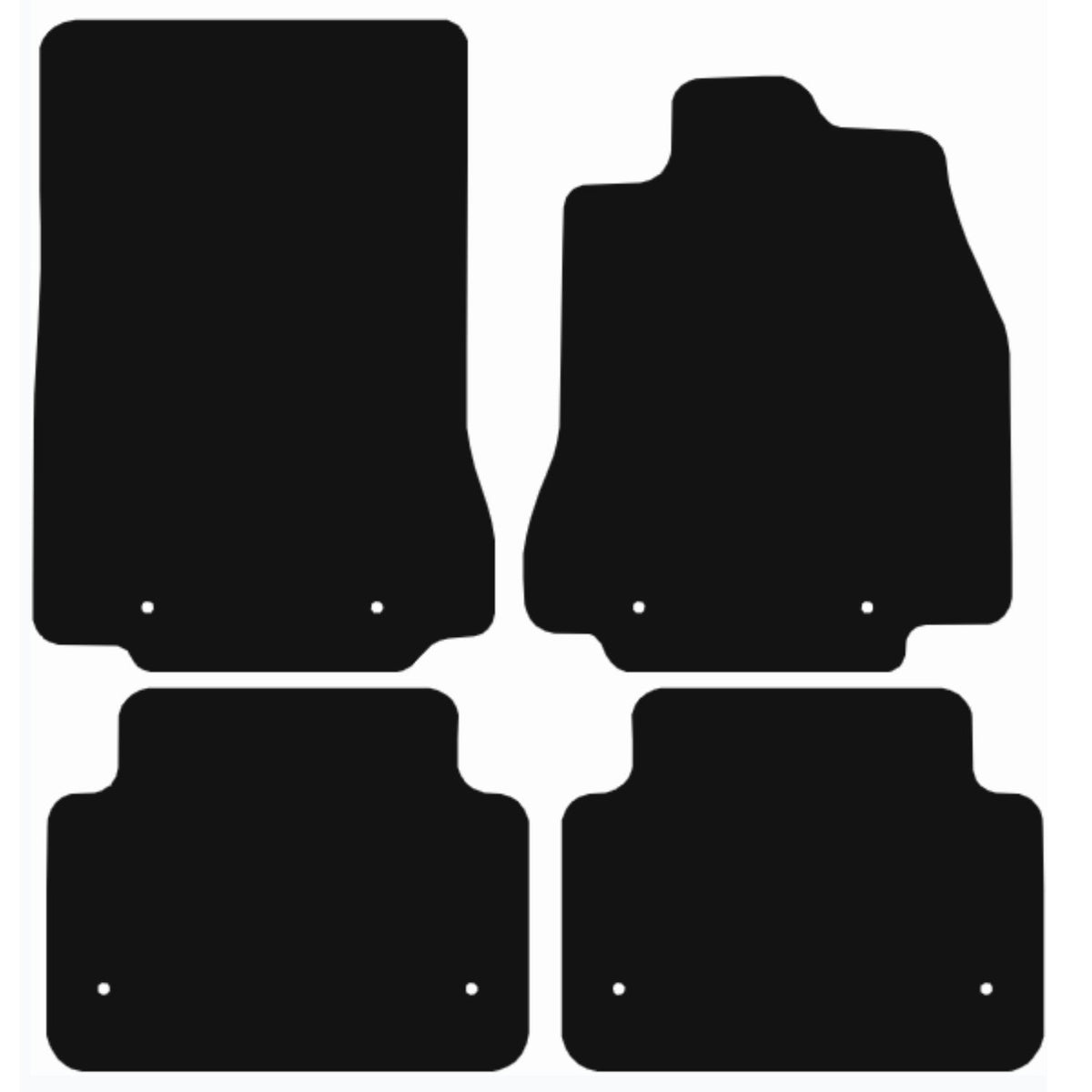 Jaguar Xf 2014-2016, 8 Clips Tailored Fit Car Floor Mats Front & Rear With Non-Slip Backing, All-Weather Protection, Easy to Clean Perfect Fit 4-Pieces Set