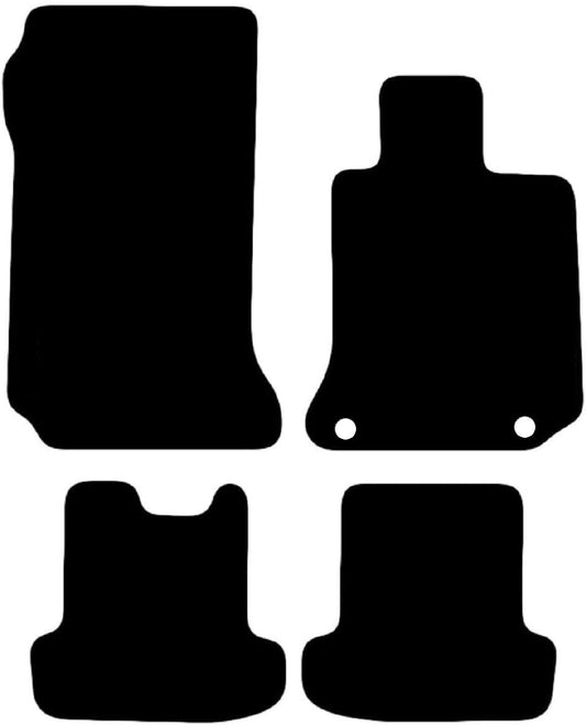 MERCEDES E Class 2009-2017 COUPE MANUAL Tailored Fit Car Floor Mats Front & Rear With Non-Slip Backing, All-Weather Protection, Easy to Clean Perfect Fit 4-Pieces Set