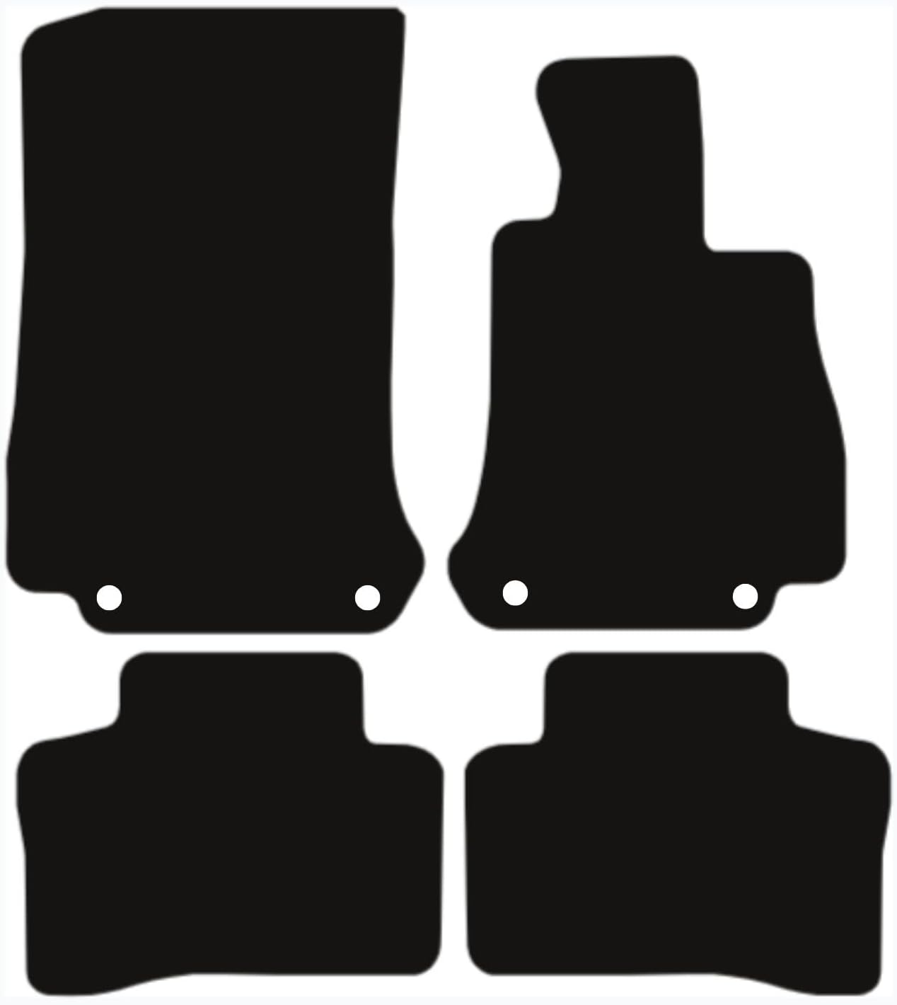 MERCEDES Glc 2015-Onwards Tailored Fit Car Floor Mats Front & Rear With Non-Slip Backing, All-Weather Protection, Easy to Clean Perfect Fit 4-Pieces Set
