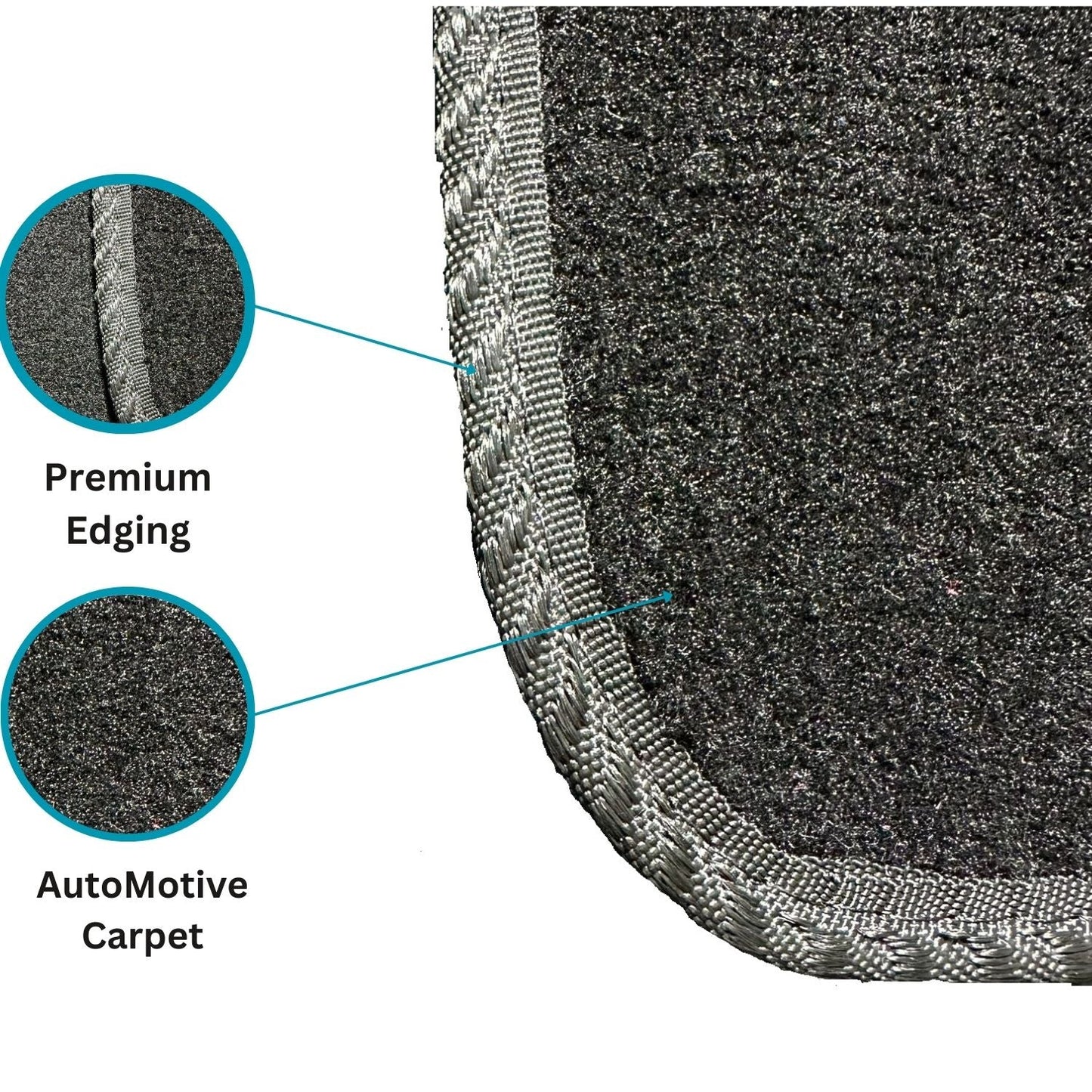 Premium Tailored Car Mat for VAUXHALL Cavalier 1988-1995 Front & Rear, Anti-Slip, All-Weather Car Mats, Easy to Clean Custom Fit 4-Pieces Set