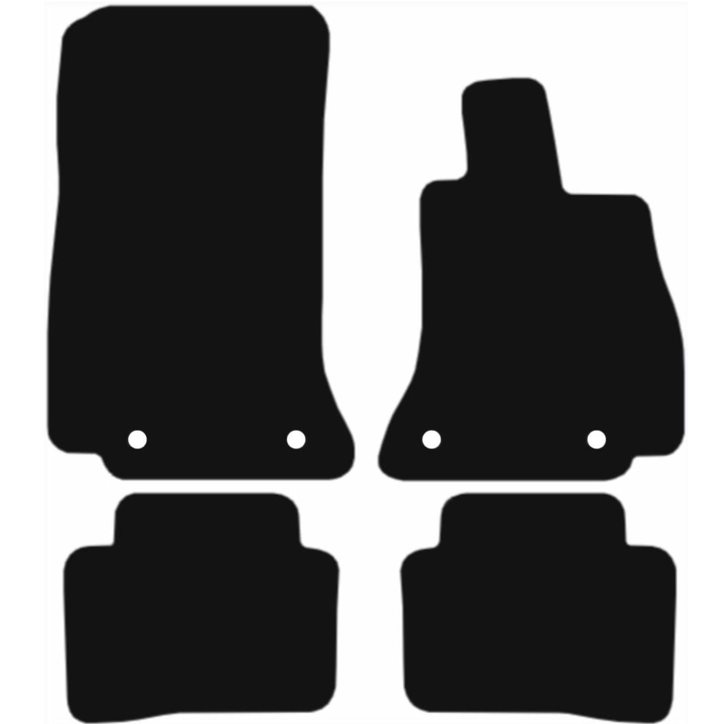 Mercedes Benz C-Class W206 2021-Onwards Tailored Fit Car Floor Mats Front & Rear With Non-Slip Backing, All-Weather Protection, Easy to Clean Perfect Fit 4-Pieces Set