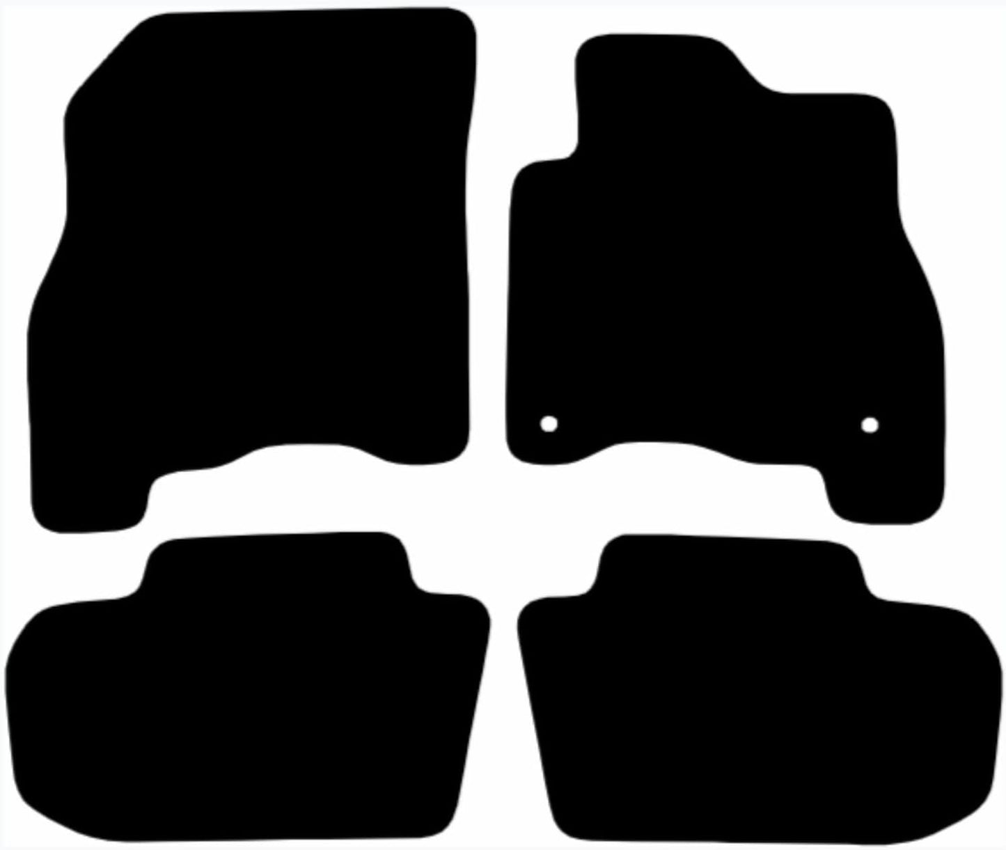 Nissan Leaf 2020-Onwards Tailored Fit Car Floor Mats Front & Rear With Non-Slip Backing, All-Weather Protection, Easy to Clean Perfect Fit 4-Pieces Set