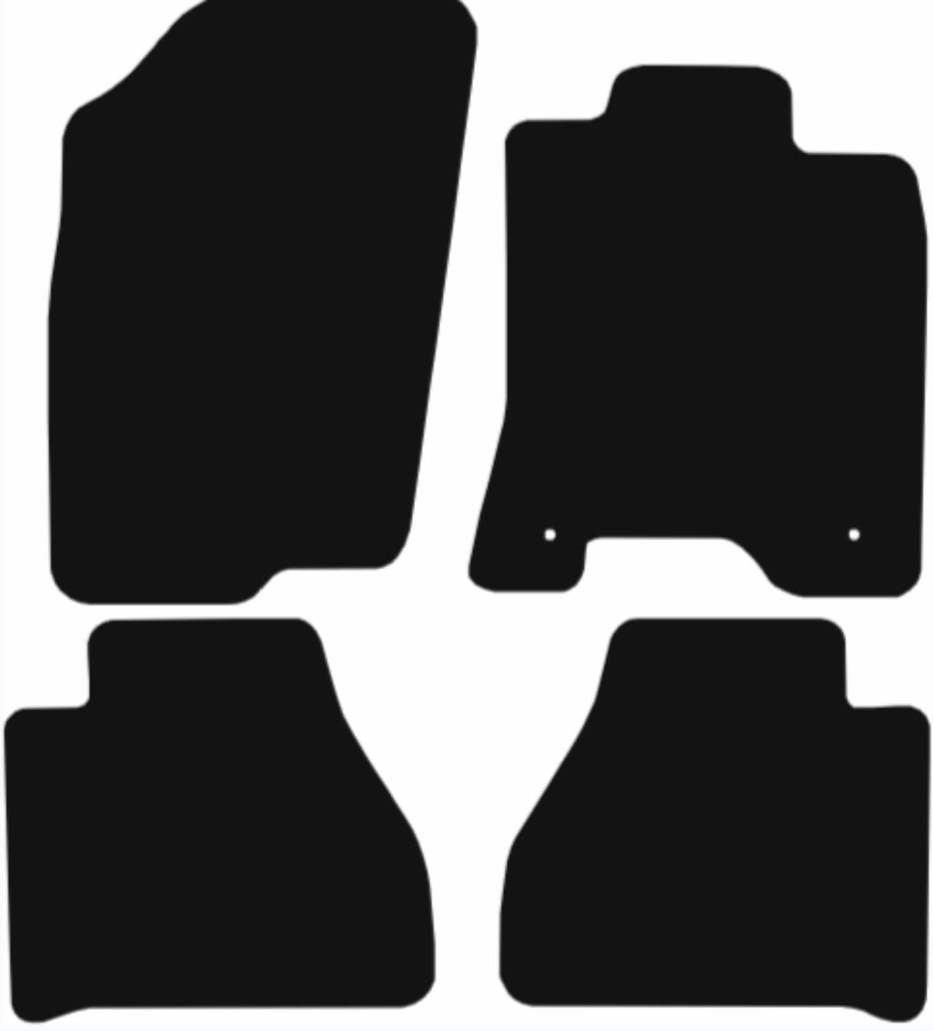 Nissan Navara 2016-Onwards, (NP300) Tailored Fit Car Floor Mats Front & Rear With Non-Slip Backing, All-Weather Protection, Easy to Clean Perfect Fit 4-Pieces Set