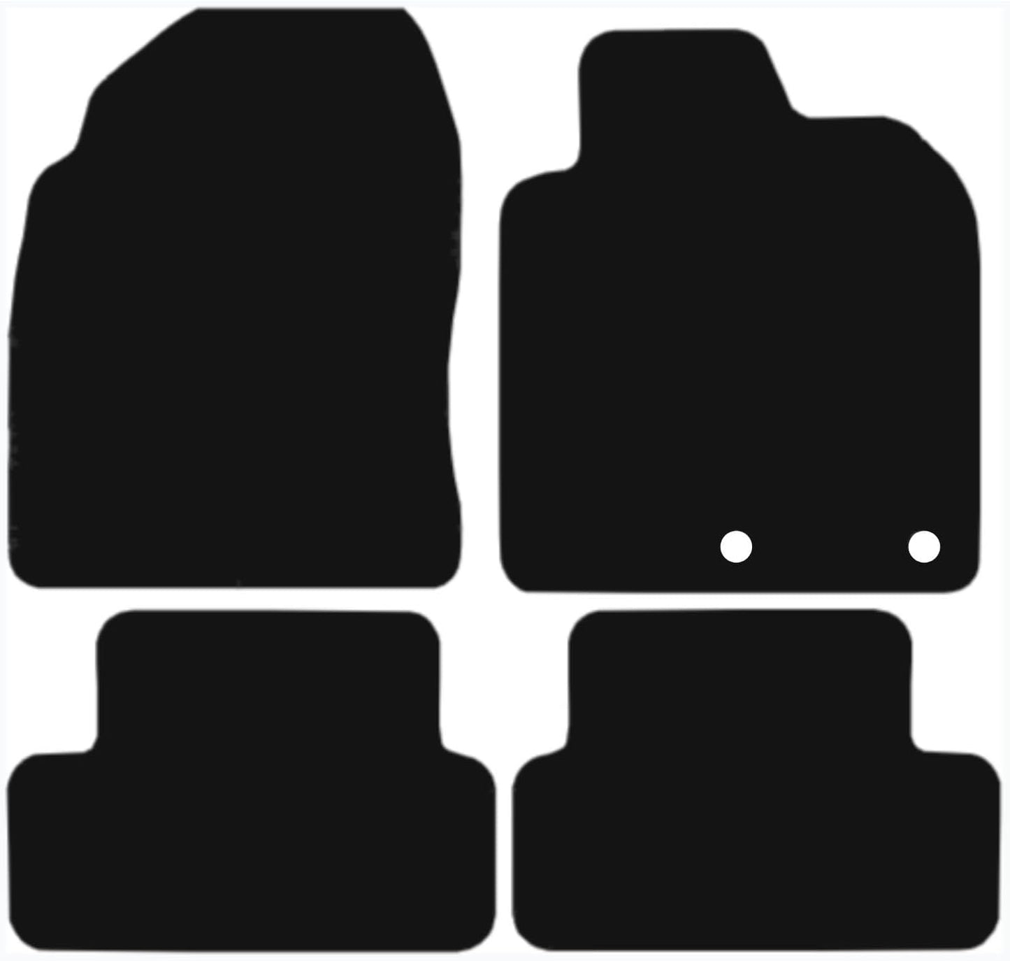 Nissan Qashqai 2007-2014 Tailored Fit Car Floor Mats Front & Rear With Non-Slip Backing, All-Weather Protection, Easy to Clean Perfect Fit 4-Pieces Set