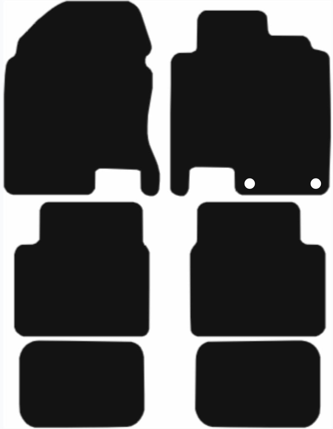 Nissan Qashqai 2008-2014 (7 Seater) Tailored Fit Car Floor Mats Front & Rear With Non-Slip Backing, All-Weather Protection, Easy to Clean Perfect Fit 6-Pieces Set