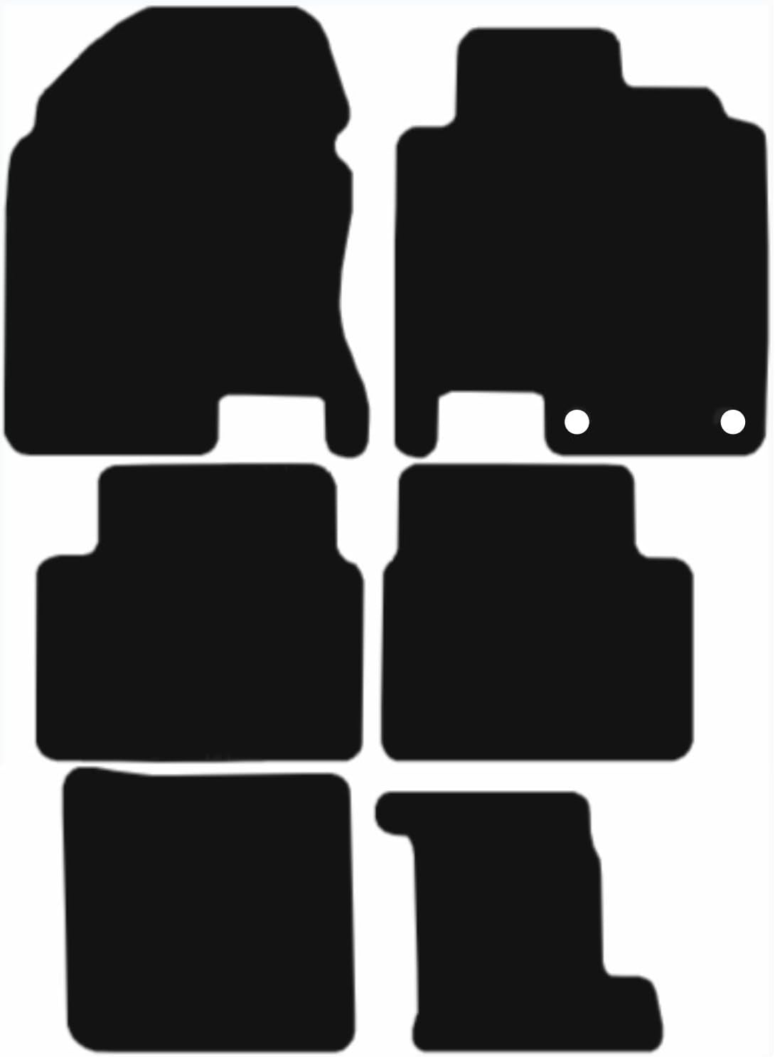 Nissan Qashqai 2010-2013 (7 Seater) Tailored Fit Car Floor Mats Front & Rear With Non-Slip Backing, All-Weather Protection, Easy to Clean Perfect Fit 6-Pieces Set