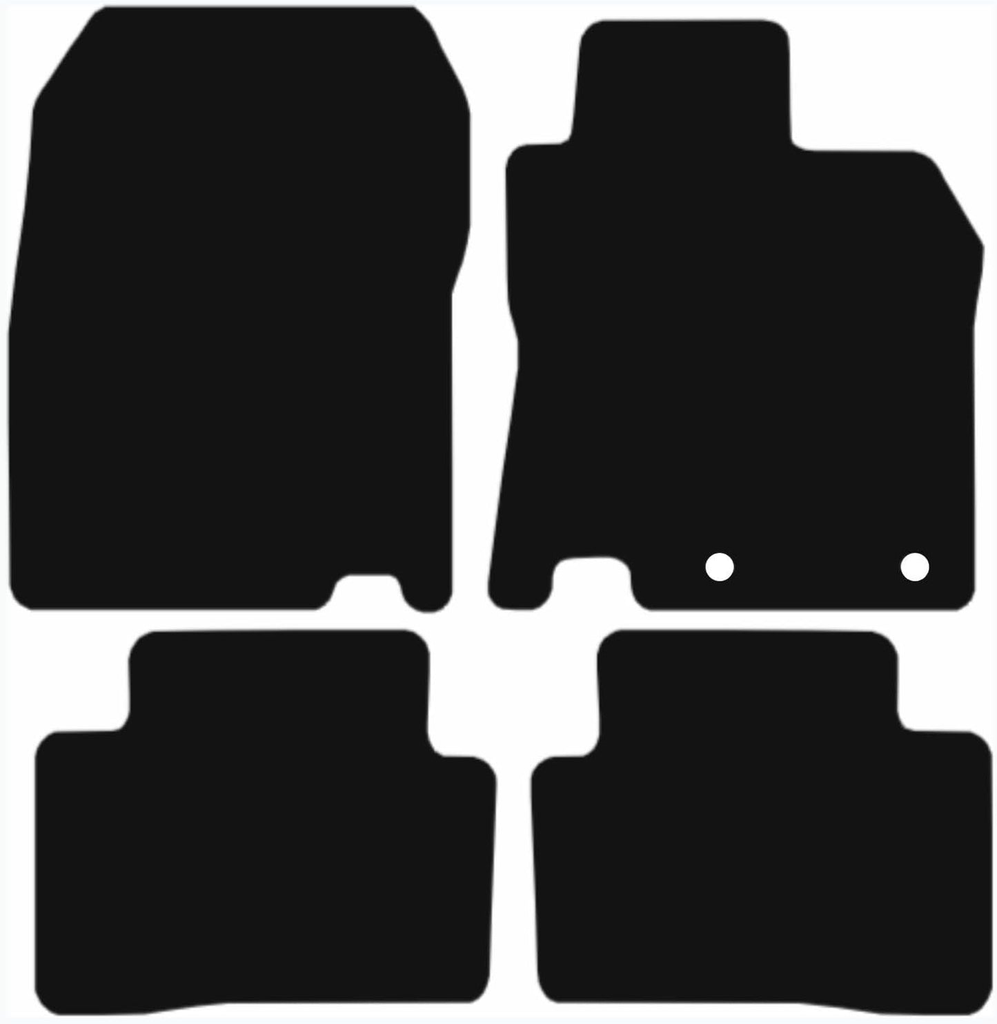 Nissan Qashqai 2014-2020 Tailored Fit Car Floor Mats Front & Rear With Non-Slip Backing, All-Weather Protection, Easy to Clean Perfect Fit 4-Pieces Set