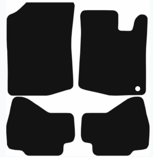 Premium Tailored Car Mat for PEUGEOT 107 2005-2009 Front & Rear, Anti-Slip, All-Weather Car Mats, Easy to Clean Custom Fit 4-Pieces Set