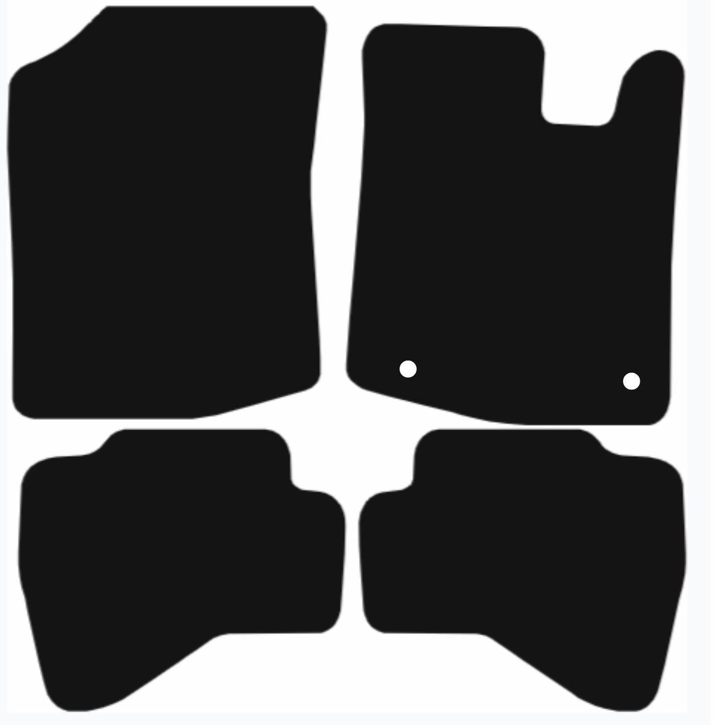 Premium Tailored Car Mat for PEUGEOT 107 2005-2014, Two Clip Version Front & Rear, Anti-Slip, All-Weather Car Mats, Easy to Clean Custom Fit 4-Pieces Set