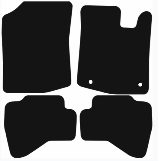 Premium Tailored Car Mat for PEUGEOT 107 2005-2014, Two Clip Version Front & Rear, Anti-Slip, All-Weather Car Mats, Easy to Clean Custom Fit 4-Pieces Set