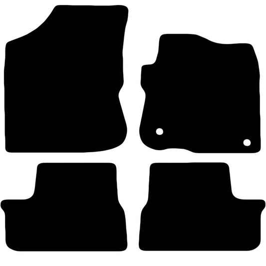 Premium Tailored Car Mat for PEUGEOT 208 2012-2019 Front & Rear, Anti-Slip, All-Weather Car Mats, Easy to Clean Custom Fit 4-Pieces Set