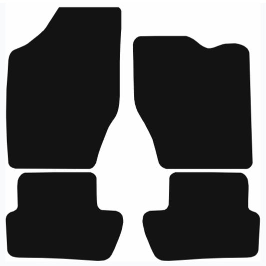 Premium Tailored Car Mat for PEUGEOT 307 2001-2005 No Clips Front & Rear, Anti-Slip, All-Weather Car Mats, Easy to Clean Custom Fit 4-Pieces Set