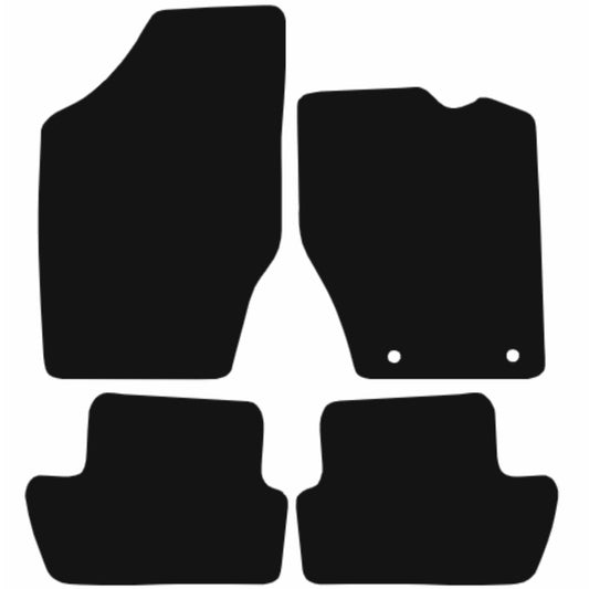 Premium Tailored Car Mat for PEUGEOT 307 2005-2007, 2 Holes Front & Rear, Anti-Slip, All-Weather Car Mats, Easy to Clean Custom Fit 4-Pieces Set