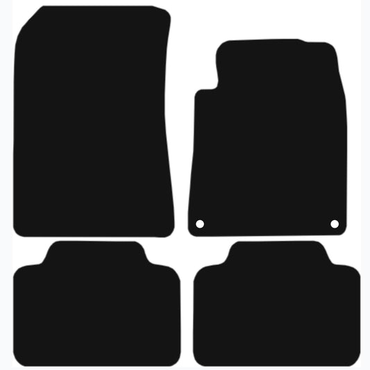 Premium Tailored Car Mat for PEUGEOT 407 2003-2010, 2 Clips Front & Rear, Anti-Slip, All-Weather Car Mats, Easy to Clean Custom Fit 4-Pieces Set