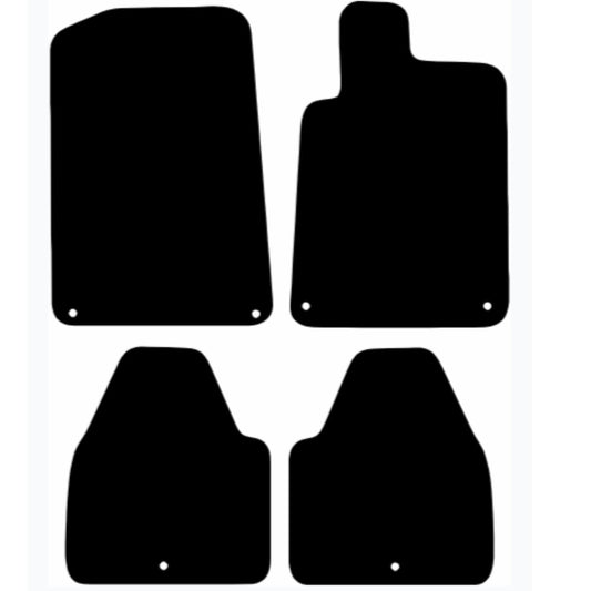 Premium Tailored Car Mat for PEUGEOT 607 1999-2010 Front & Rear, Anti-Slip, All-Weather Car Mats, Easy to Clean Custom Fit 4-Pieces Set
