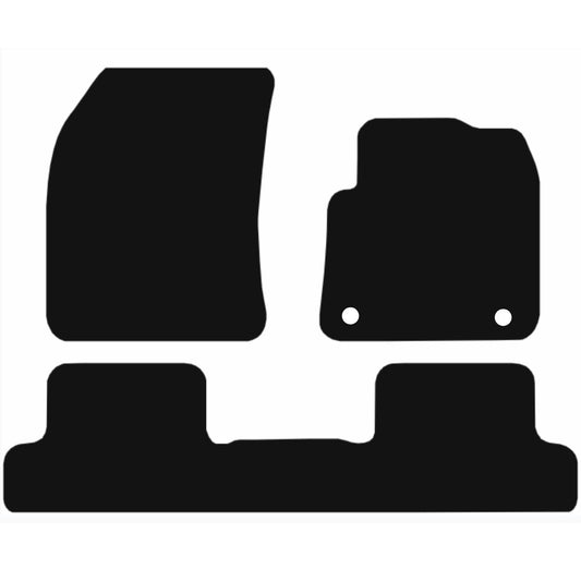 Premium Tailored Car Mat for Peugeot 3008 Hybrid 2022-Onwards Front & Rear, Anti-Slip, All-Weather Car Mats, Easy to Clean Custom Fit 3-Pieces Set
