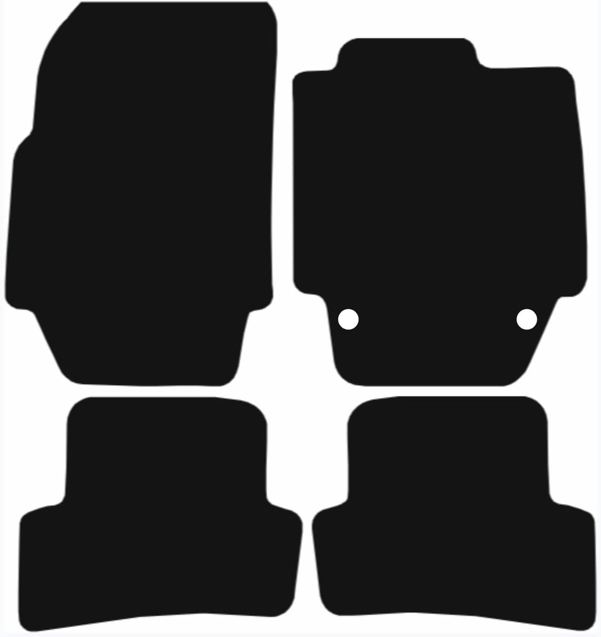 RENAULT Captur 2013-2019 Tailored Fit Car Floor Mats Front & Rear With Non-Slip Backing, All-Weather Protection, Easy to Clean Perfect Fit 4-Pieces Set