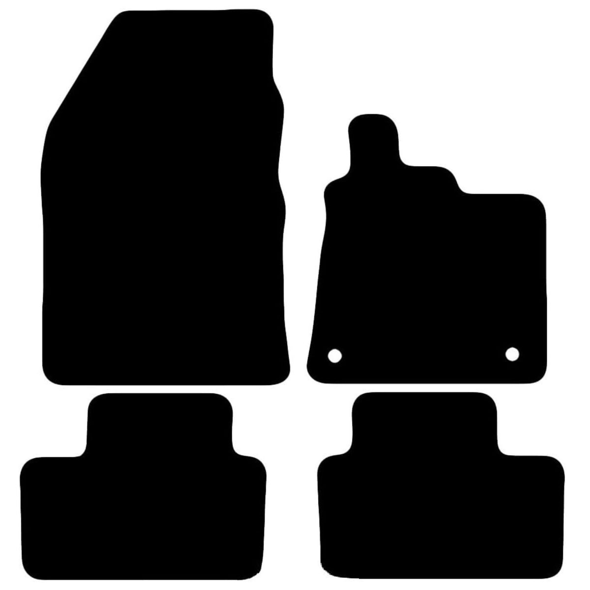 RENAULT Captur 2020-Onwards Tailored Fit Car Floor Mats Front & Rear With Non-Slip Backing, All-Weather Protection, Easy to Clean Perfect Fit 4-Pieces Set