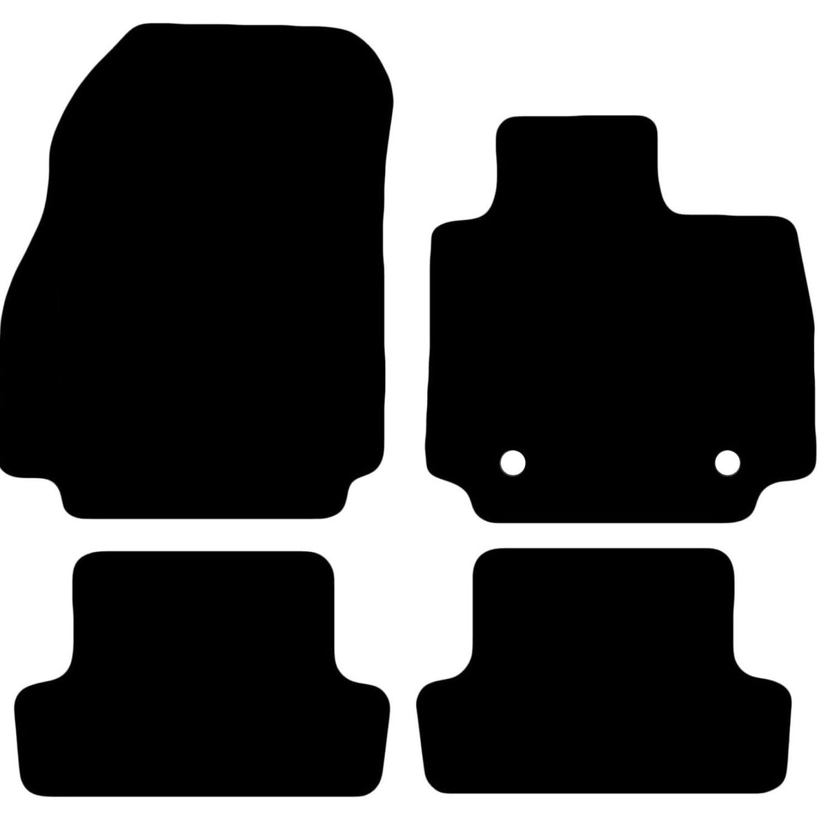 RENAULT Clio 2013-2020 Tailored Fit Car Floor Mats Front & Rear With Non-Slip Backing, All-Weather Protection, Easy to Clean Perfect Fit 4-Pieces Set