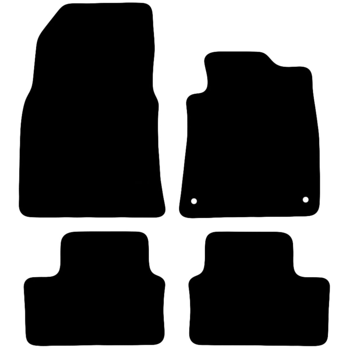 RENAULT Clio 2020-Onwards Tailored Fit Car Floor Mats Front & Rear With Non-Slip Backing, All-Weather Protection, Easy to Clean Perfect Fit 4-Pieces Set