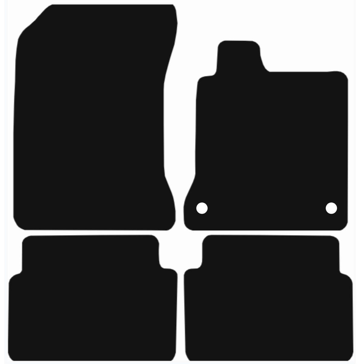 RENAULT Laguna 2008-2015 Tailored Fit Car Floor Mats Front & Rear With Non-Slip Backing, All-Weather Protection, Easy to Clean Perfect Fit 4-Pieces Set