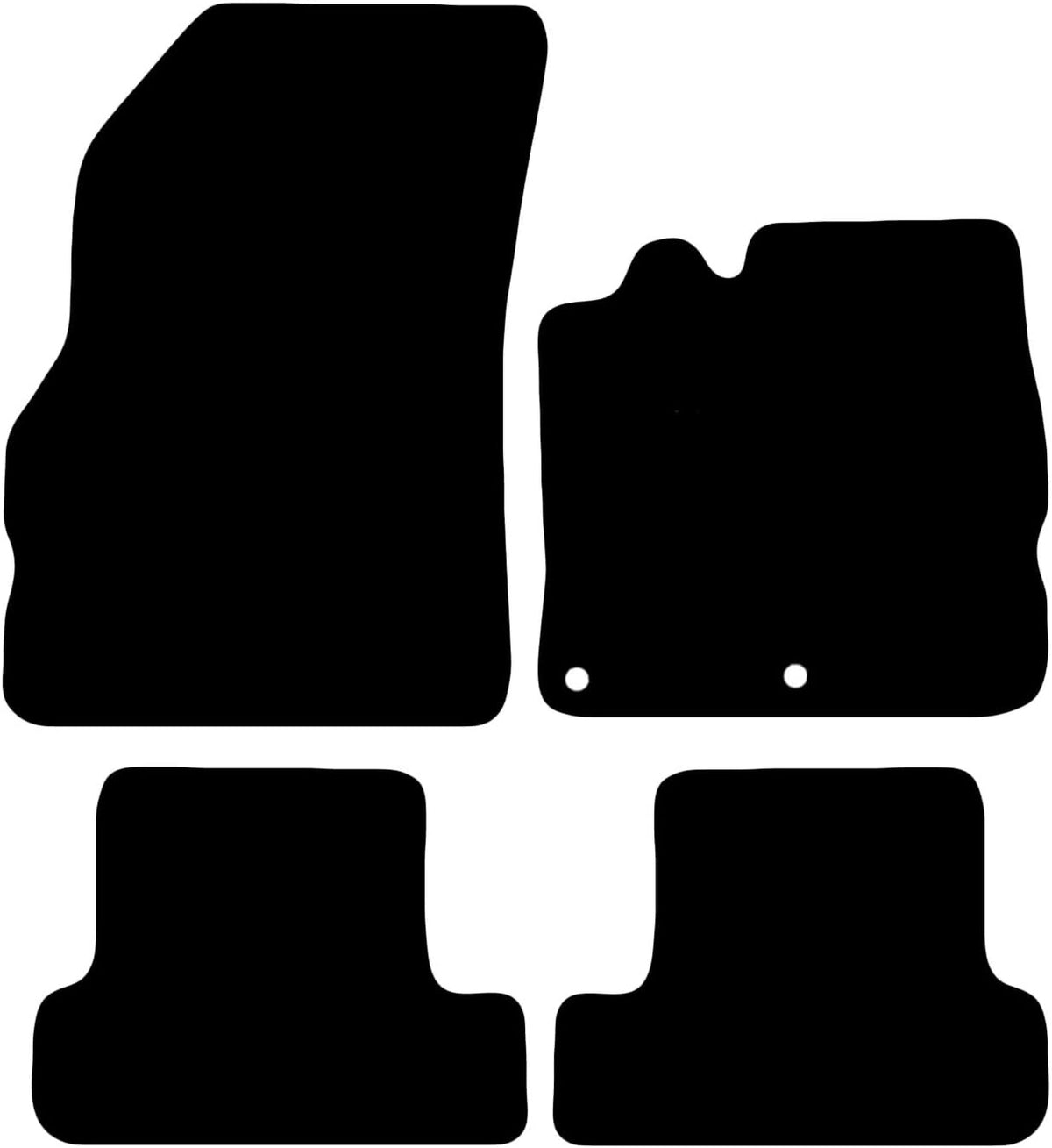 RENAULT Megane 2008-2016 Tailored Fit Car Floor Mats Front & Rear With Non-Slip Backing, All-Weather Protection, Easy to Clean Perfect Fit 4-Pieces Set