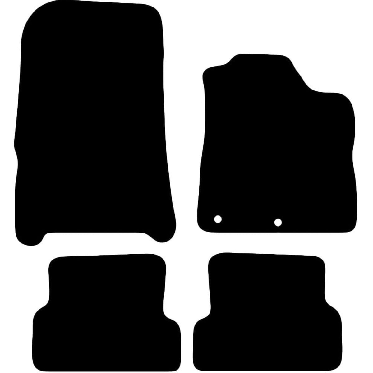 RENAULT Modus 2010-2012 Tailored Fit Car Floor Mats Front & Rear With Non-Slip Backing, All-Weather Protection, Easy to Clean Perfect Fit 4-Pieces Set