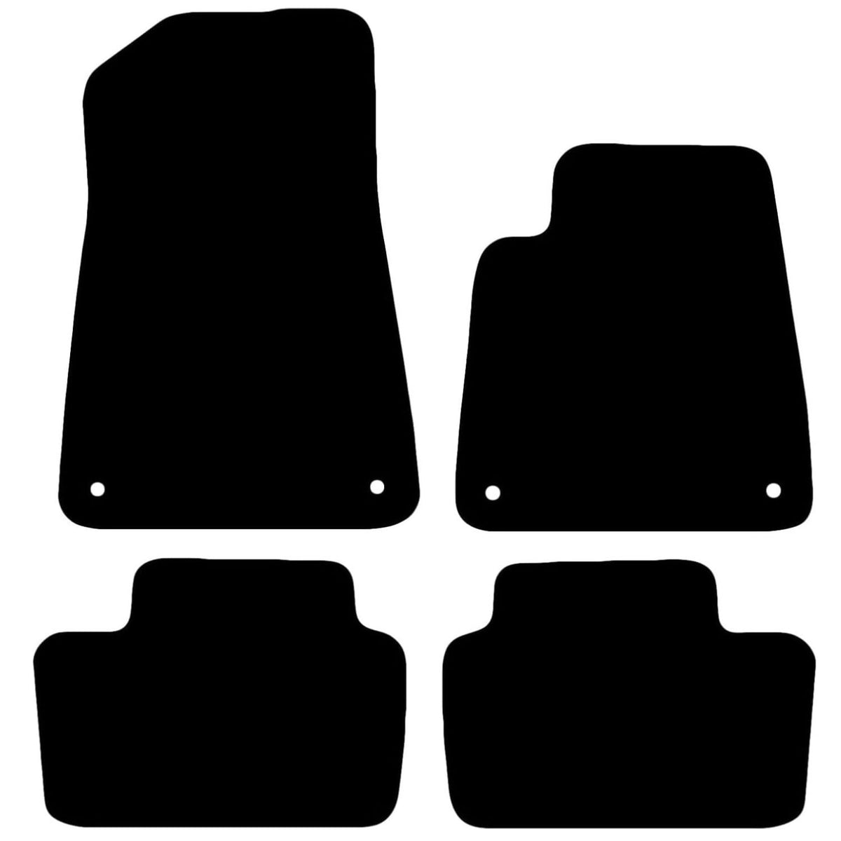 Polestar 2 2020-Onwards Tailored Fit Car Floor Mats Front & Rear With Non-Slip Backing, All-Weather Protection, Easy to Clean Perfect Fit 4-Pieces Set