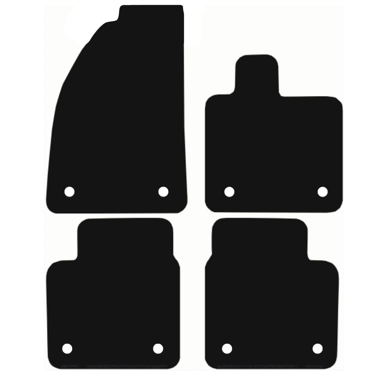 Polestar 4 2024-Onwards Tailored Fit Car Floor Mats Front & Rear With Non-Slip Backing, All-Weather Protection, Easy to Clean Perfect Fit 4-Pieces Set