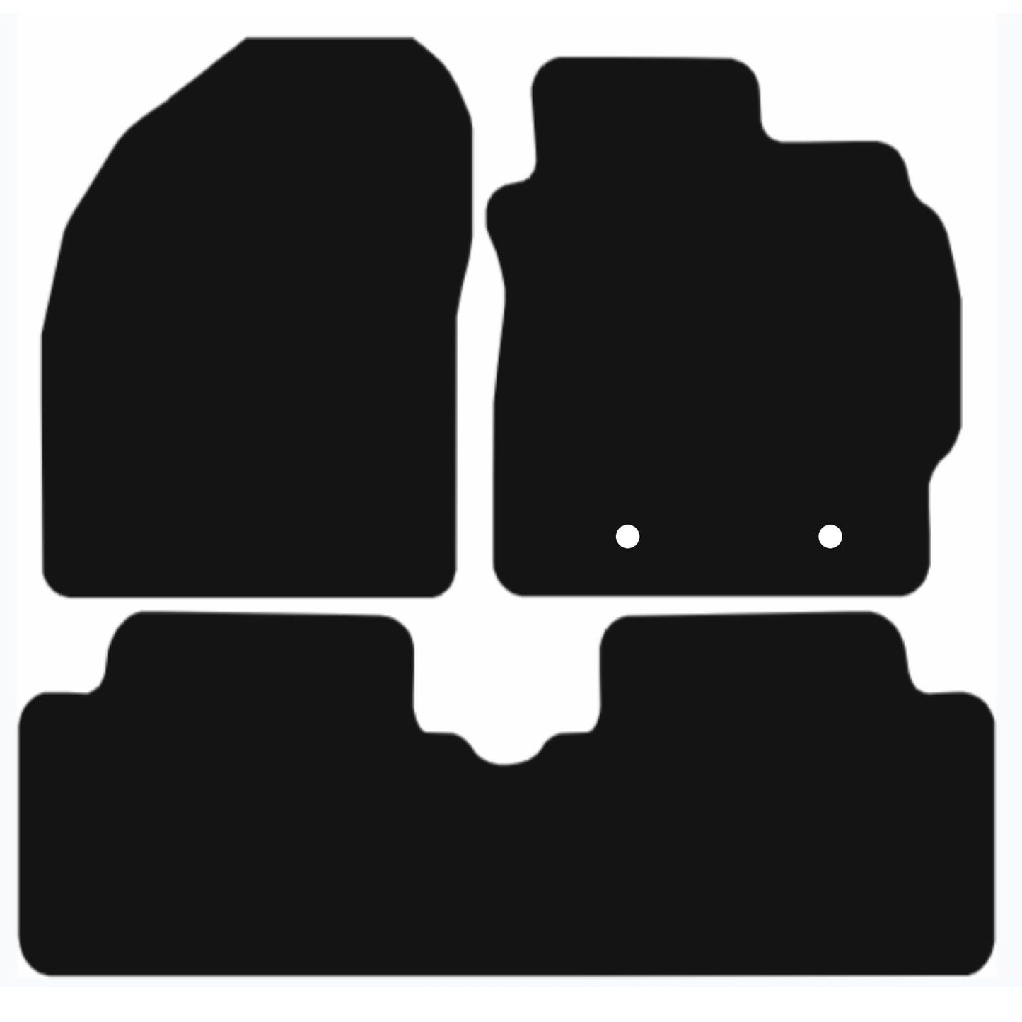 TOYOTA Auris 2007-2013 Tailored Fit Car Floor Mats Front & Rear With Non-Slip Backing, All-Weather Protection, Easy to Clean Perfect Fit 3-Pieces Set