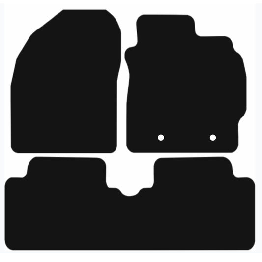 TOYOTA Auris 2007-2013 Tailored Fit Car Floor Mats Front & Rear With Non-Slip Backing, All-Weather Protection, Easy to Clean Perfect Fit 3-Pieces Set