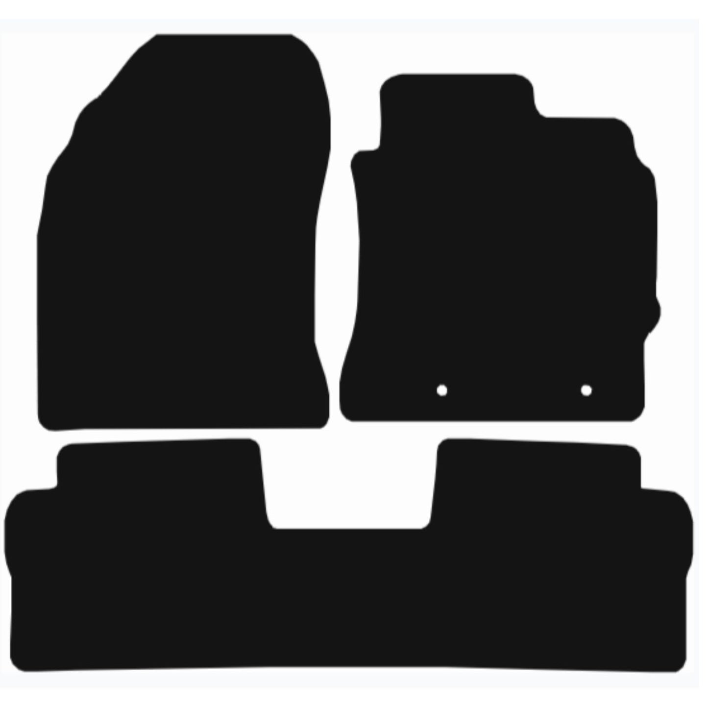 TOYOTA Auris 2013-2018 Taxi Version Tailored Fit Car Floor Mats Front & Rear With Non-Slip Backing, All-Weather Protection, Easy to Clean Perfect Fit 3-Pieces Set