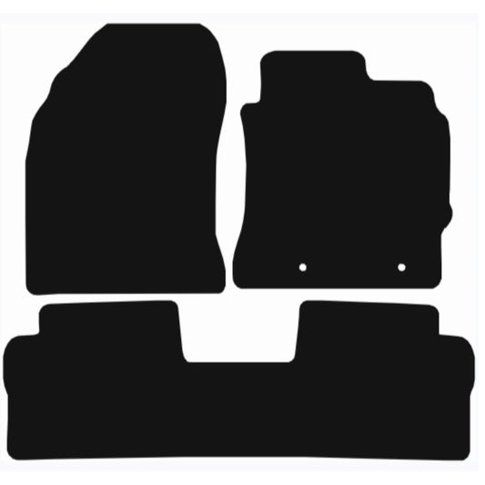TOYOTA Auris 2013-2018 Taxi Version Tailored Fit Car Floor Mats Front & Rear With Non-Slip Backing, All-Weather Protection, Easy to Clean Perfect Fit 3-Pieces Set