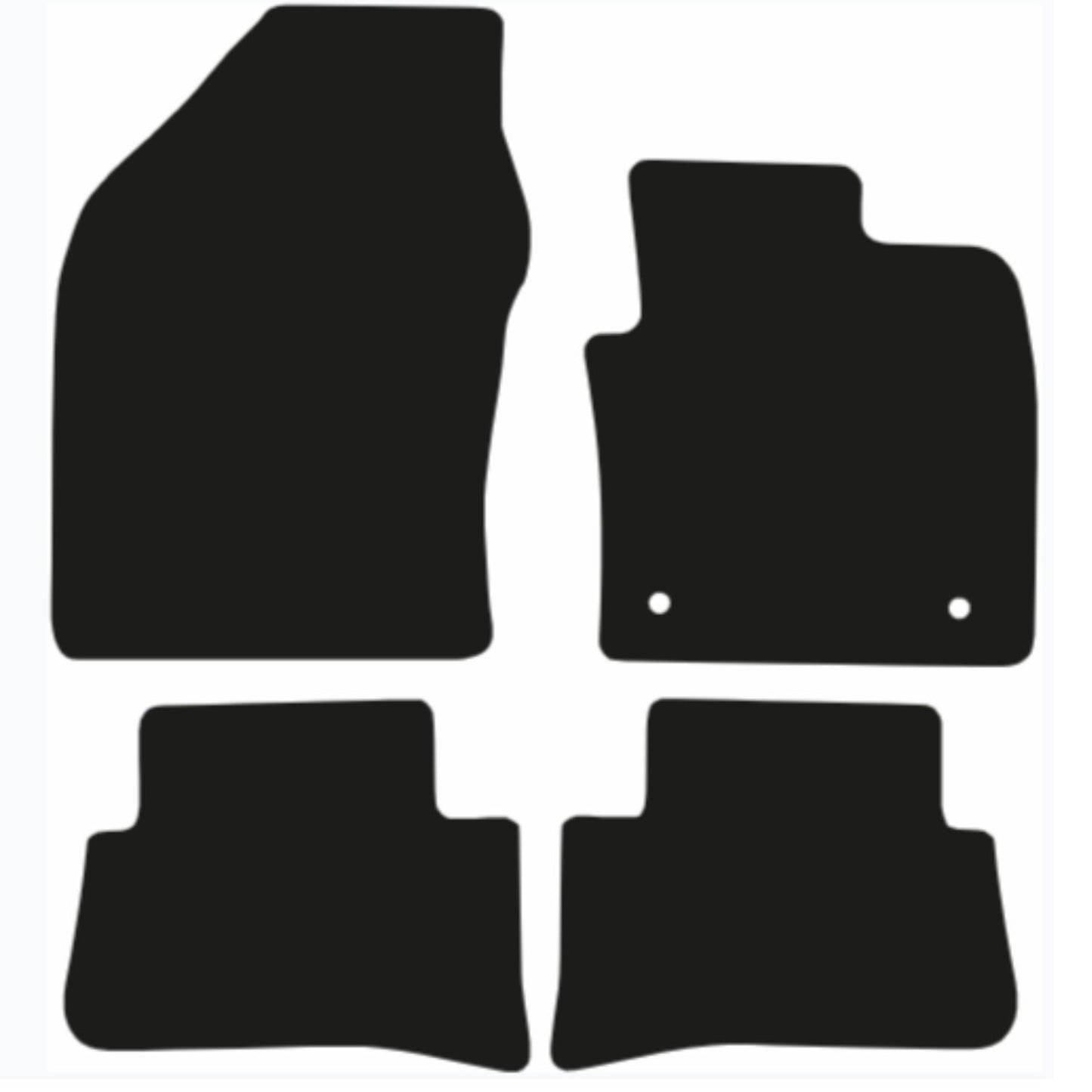 TOYOTA CH-R 2017-Onwards Tailored Fit Car Floor Mats Front & Rear With Non-Slip Backing, All-Weather Protection, Easy to Clean Perfect Fit 4-Pieces Set
