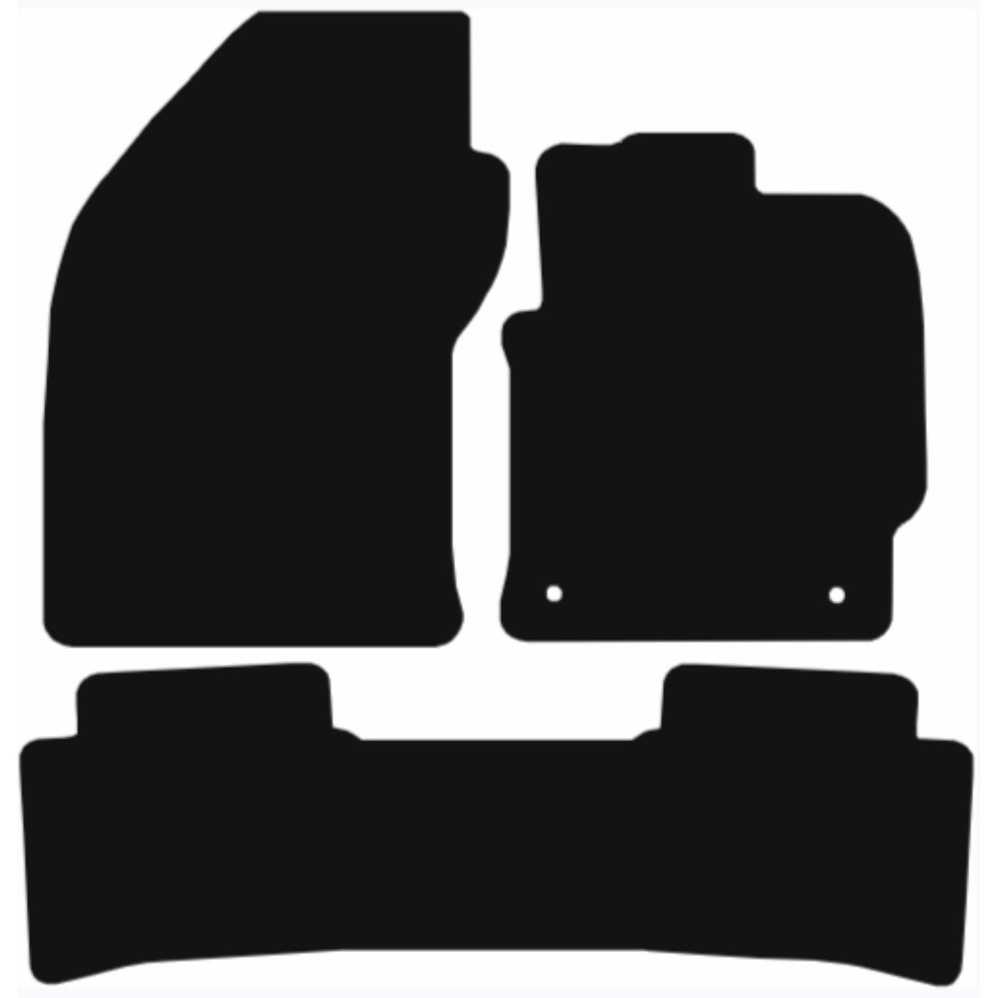 TOYOTA Corolla 2018-Onwards Tailored Fit Car Floor Mats Front & Rear With Non-Slip Backing, All-Weather Protection, Easy to Clean Perfect Fit 3-Pieces Set