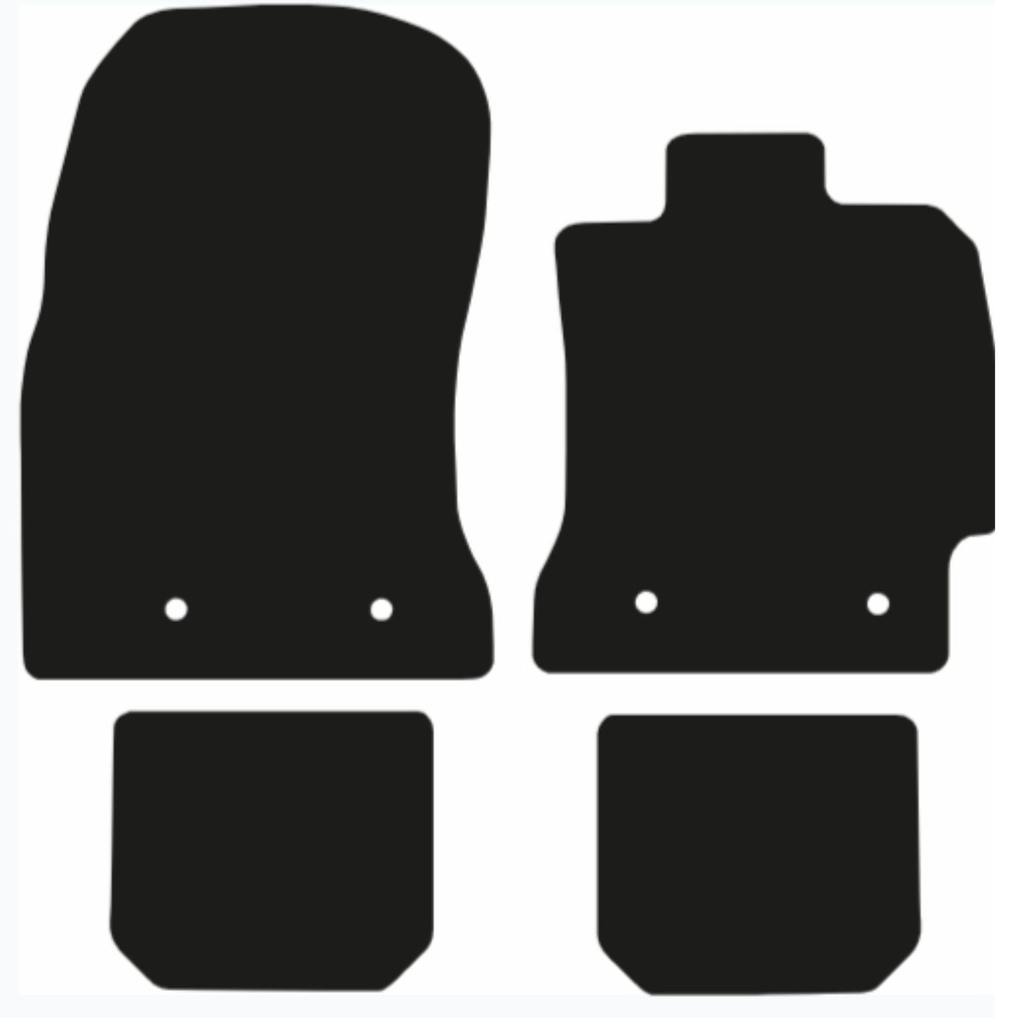 TOYOTA Gt86 2012-2021 Tailored Fit Car Floor Mats Front & Rear With Non-Slip Backing, All-Weather Protection, Easy to Clean Perfect Fit 4-Pieces Set