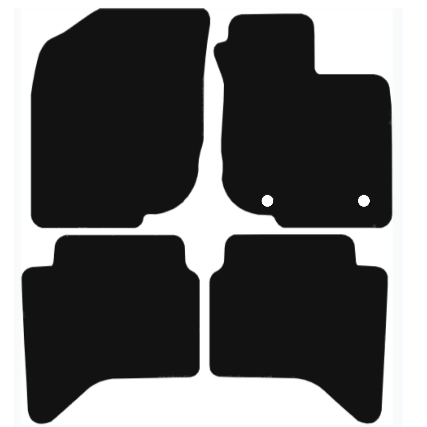 TOYOTA Hi-Lux 2011-2015 (DOUBLE CAB) Tailored Fit Car Floor Mats Front & Rear With Non-Slip Backing, All-Weather Protection, Easy to Clean Perfect Fit 4-Pieces Set