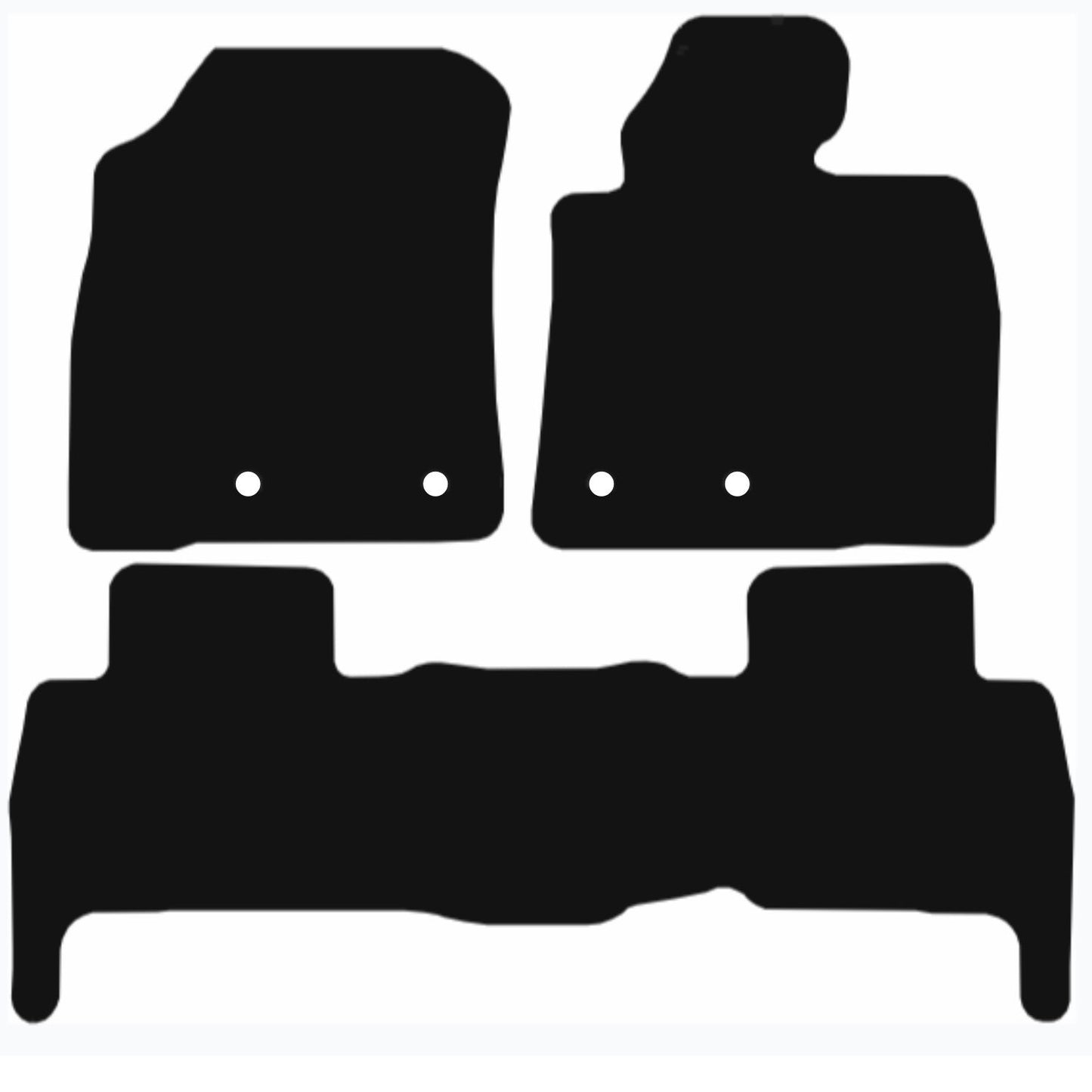 TOYOTA Land Cruiser 2012-2021 V8 Tailored Fit Car Floor Mats Front & Rear With Non-Slip Backing, All-Weather Protection, Easy to Clean Perfect Fit 3-Pieces Set