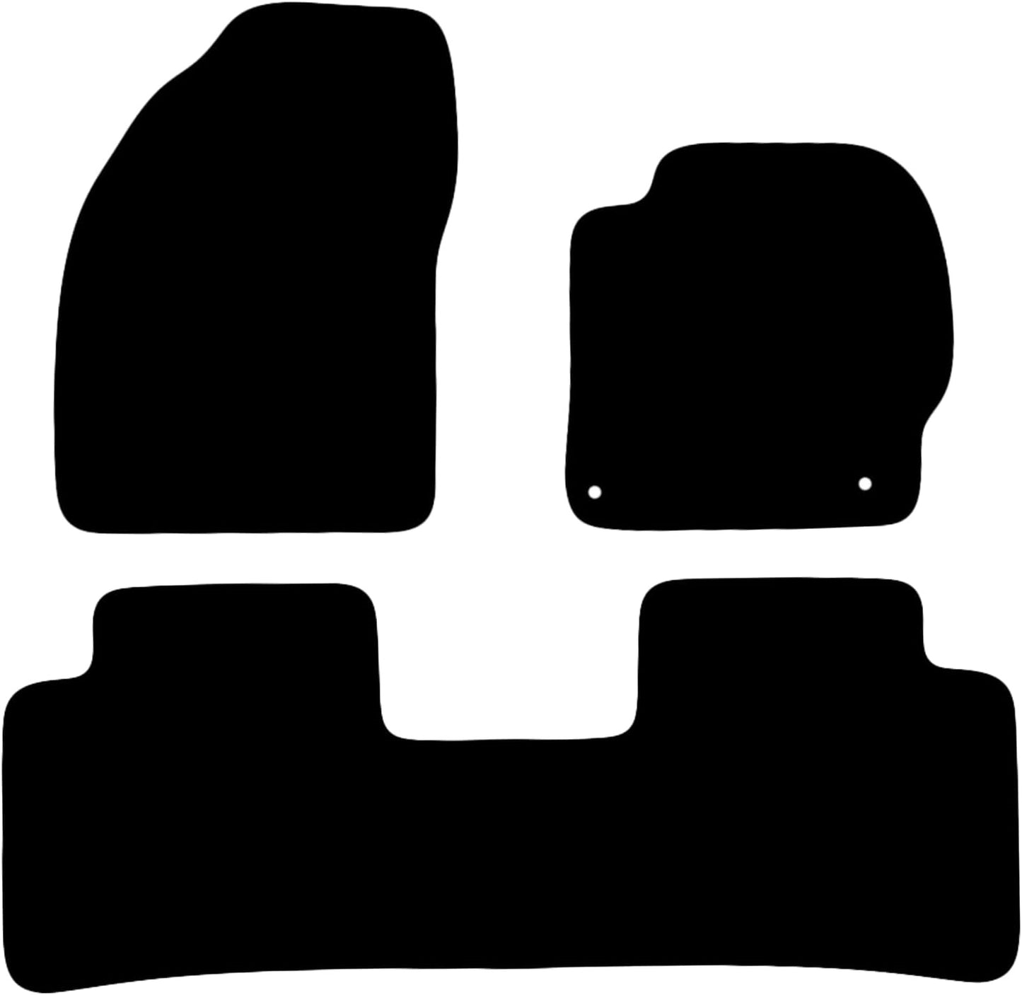 TOYOTA Prius 3RD GEN 2012-2015 Taxi Version Tailored Fit Car Floor Mats Front & Rear With Non-Slip Backing, All-Weather Protection, Easy to Clean Perfect Fit 3-Pieces Set