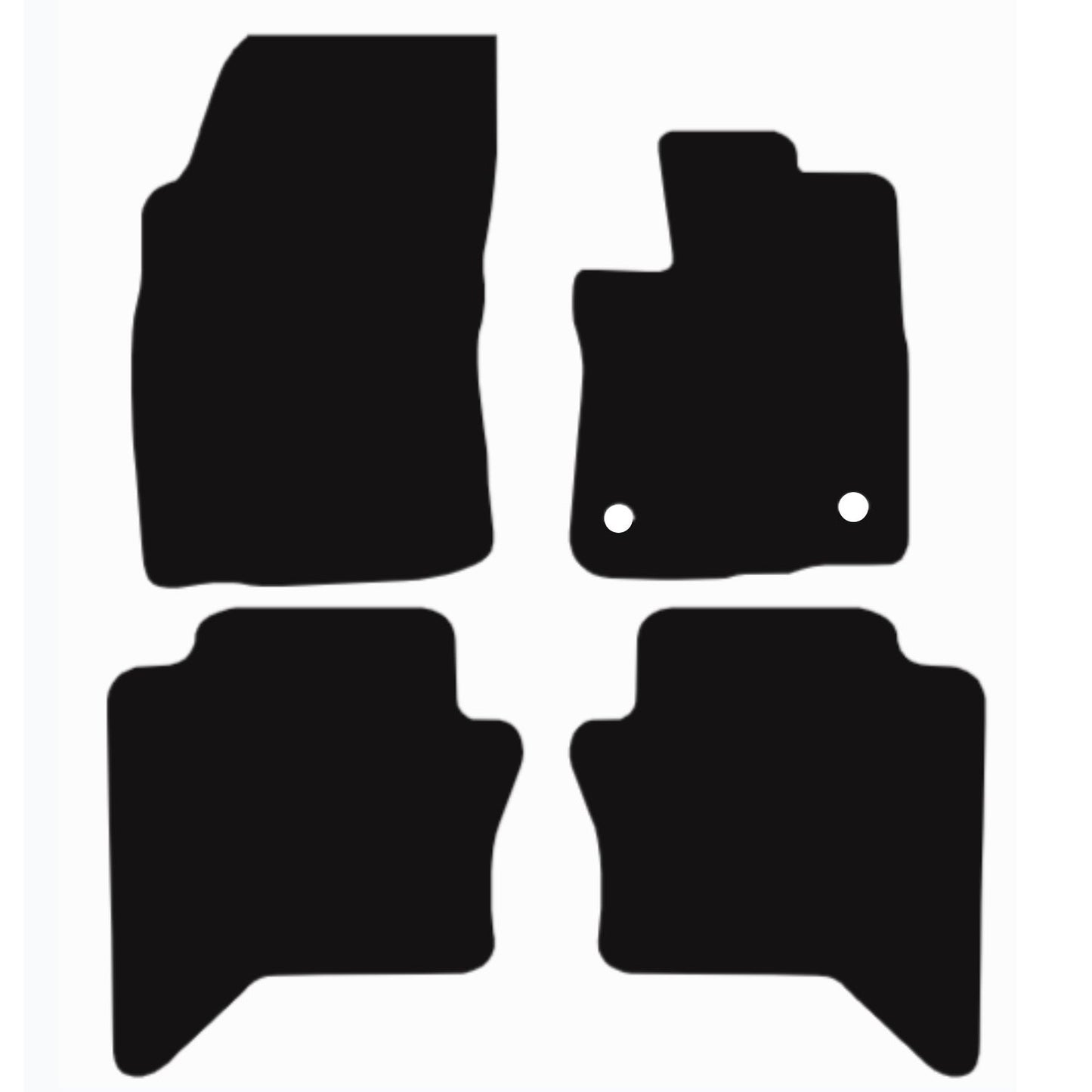 TOYOTA Hi-Lux Invincible Auto 2020-ON Tailored Fit Car Floor Mats Front & Rear With Non-Slip Backing, All-Weather Protection, Easy to Clean Perfect Fit 4-Pieces Set