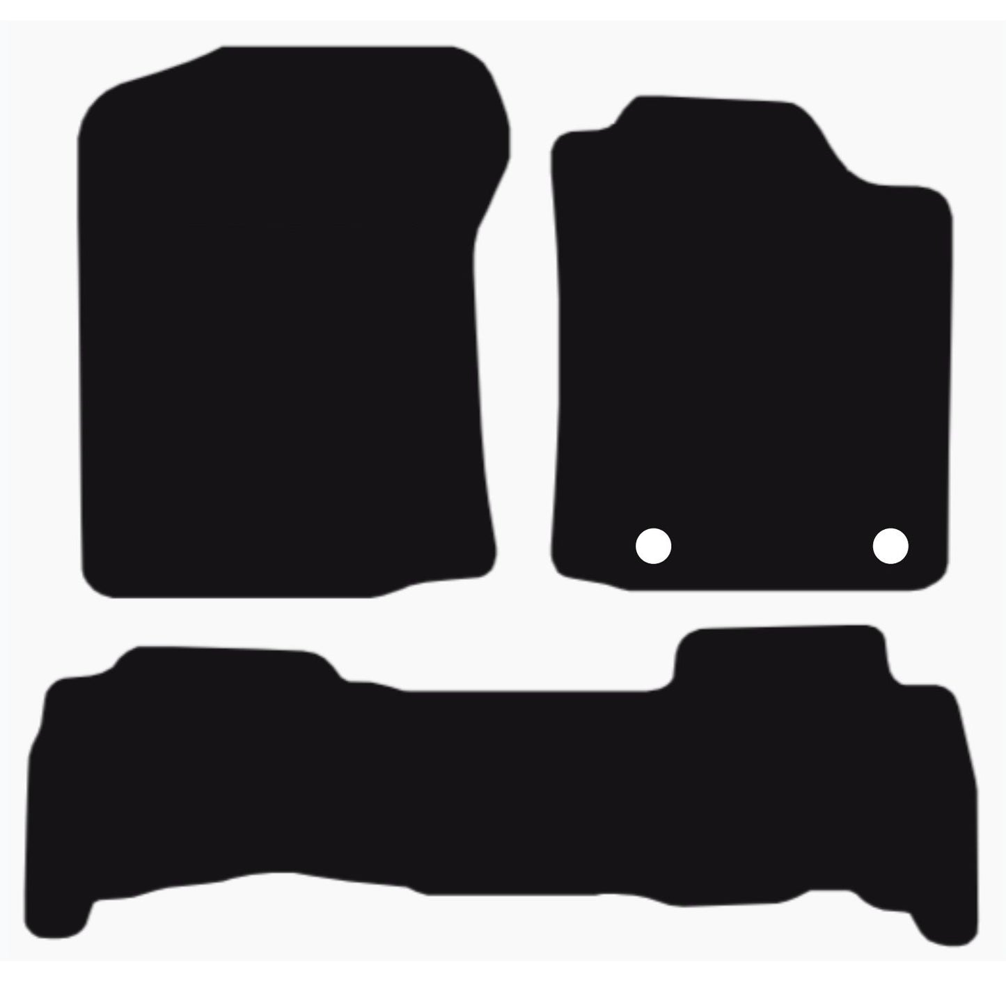 TOYOTA Land Cruiser 2020-Onwards Tailored Fit Car Floor Mats Front & Rear With Non-Slip Backing, All-Weather Protection, Easy to Clean Perfect Fit 3-Pieces Set