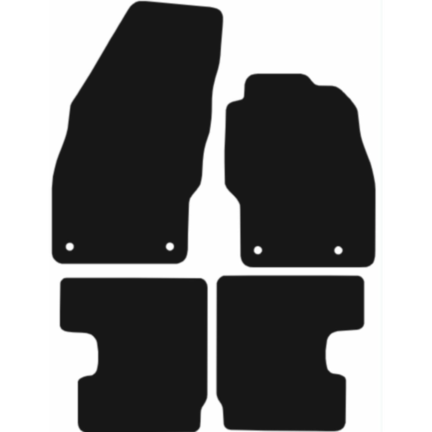 Premium Tailored Car Mat for VAUXHALL Adam 2013-2019 Front & Rear, Anti-Slip, All-Weather Car Mats, Easy to Clean Custom Fit 4-Pieces Set