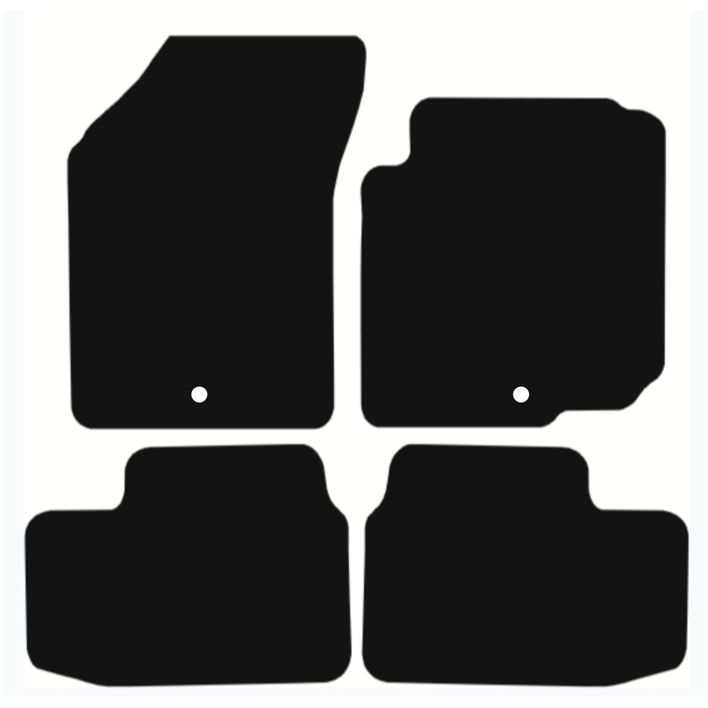 Premium Tailored Car Mat for VAUXHALL Agila 2011-2014 Front & Rear, Anti-Slip, All-Weather Car Mats, Easy to Clean Custom Fit 4-Pieces Set